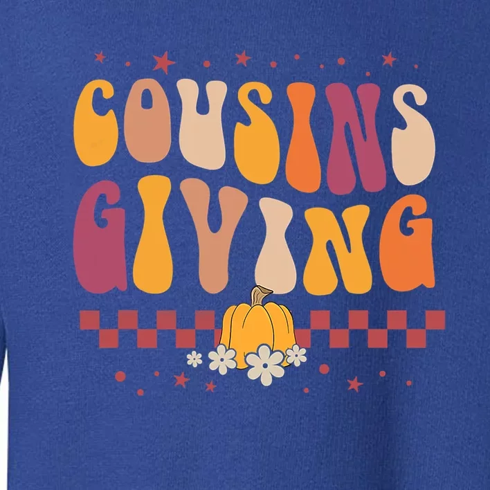 Cousins Giving Cute Pumpkin Cousin Crew Thanksgiving Family Cool Gift Toddler Sweatshirt