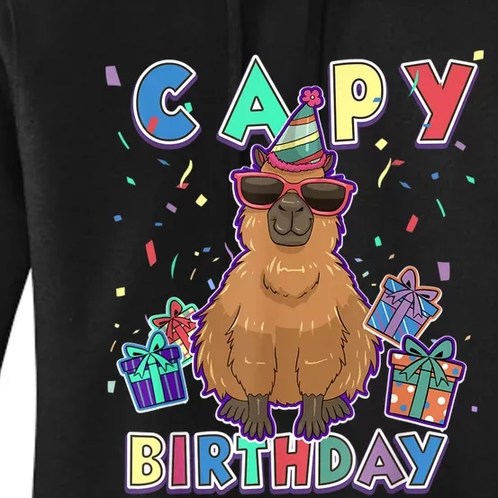 Capybara Gifts, Capy Birthday, Happy Birthday Capybara Women's Pullover Hoodie