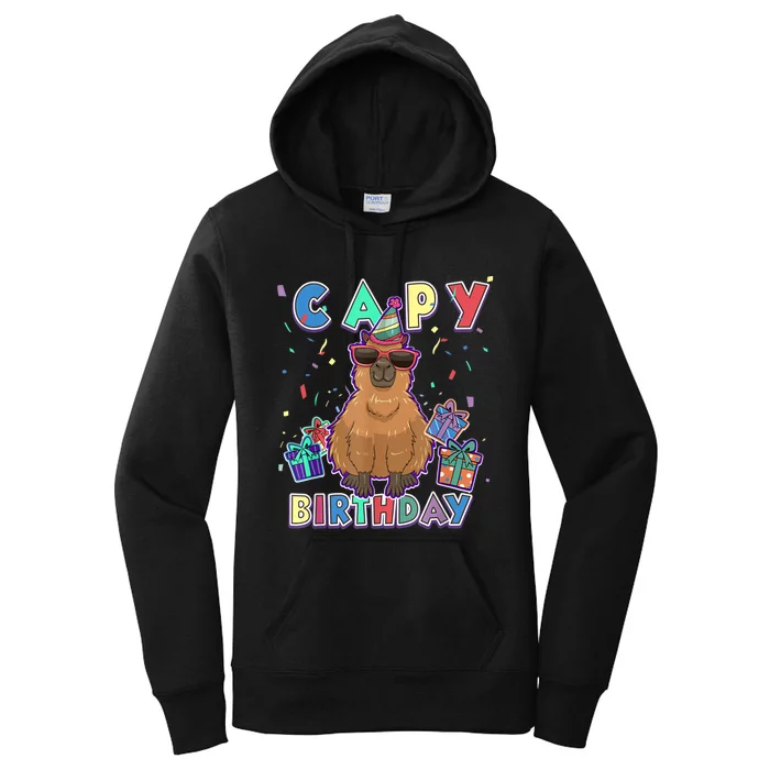 Capybara Gifts, Capy Birthday, Happy Birthday Capybara Women's Pullover Hoodie