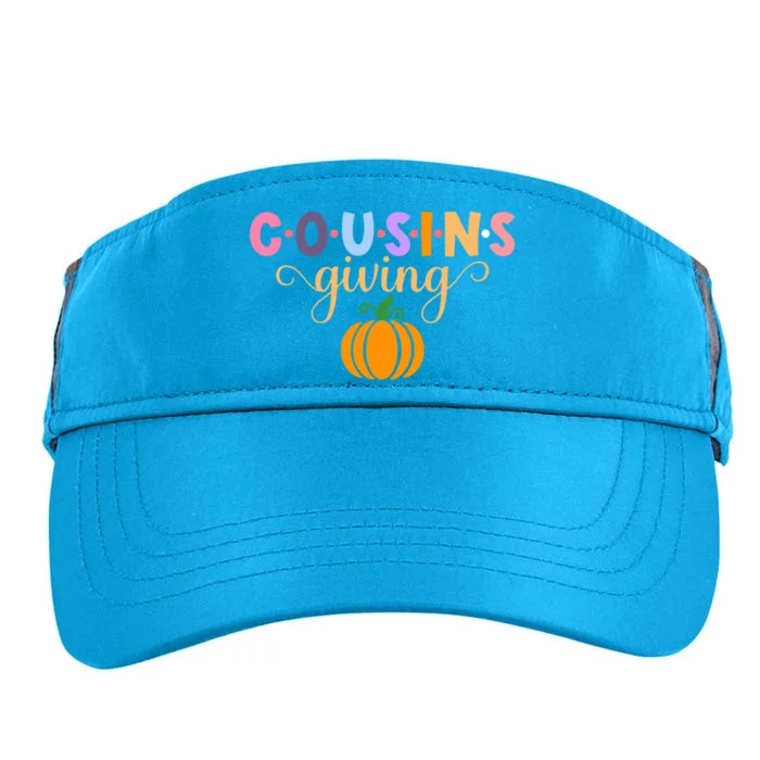 Cousins Giving Cute Pumpkin Cousin Crew Thanksgiving Family Gift Adult Drive Performance Visor