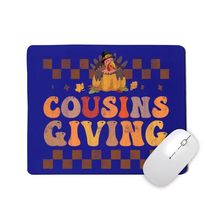 Cousins Giving Cute Turkey Cousin Crew Thanksgiving Family Gift Mousepad