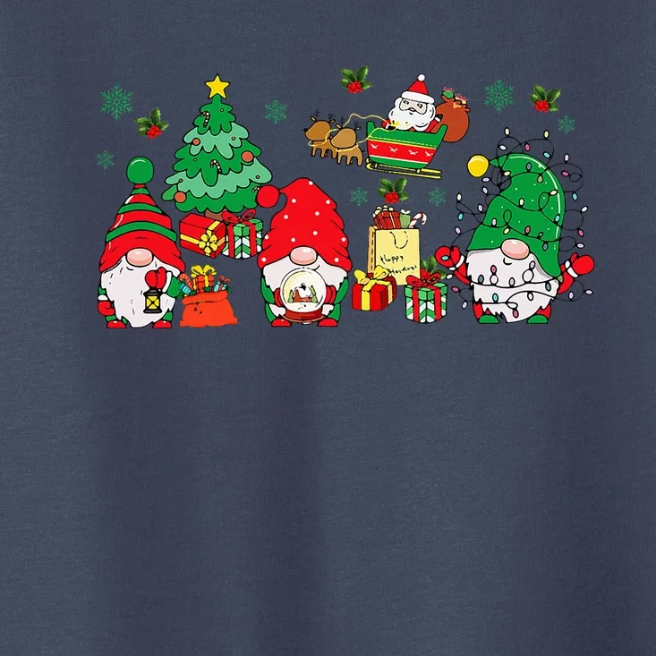 Cute Gnomes Christmas Santa Claus Gnome Xmas Family Matching Toddler T-Shirt