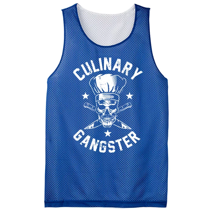 Culinary Gangster Cooking Best Cooking Chef Mom Dad Gift Mesh Reversible Basketball Jersey Tank