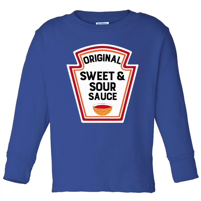 Cute Group Condiments Halloween Costume Sweet And Sour Sauce Toddler Long Sleeve Shirt