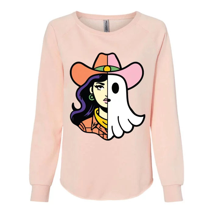 Cool Ghoul Cowgirl Womens California Wash Sweatshirt