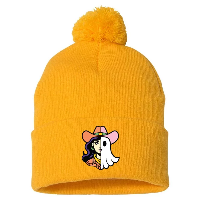 Cool Ghoul Cowgirl Pom Pom 12in Knit Beanie