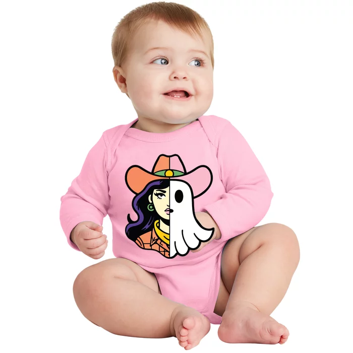 Cool Ghoul Cowgirl Baby Long Sleeve Bodysuit