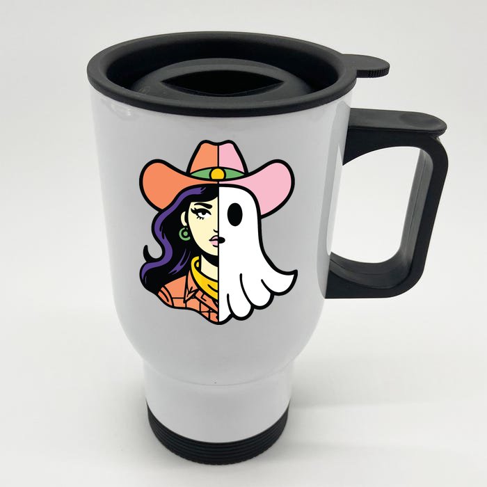 Cool Ghoul Cowgirl Front & Back Stainless Steel Travel Mug