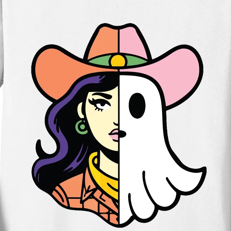 Cool Ghoul Cowgirl Kids Long Sleeve Shirt