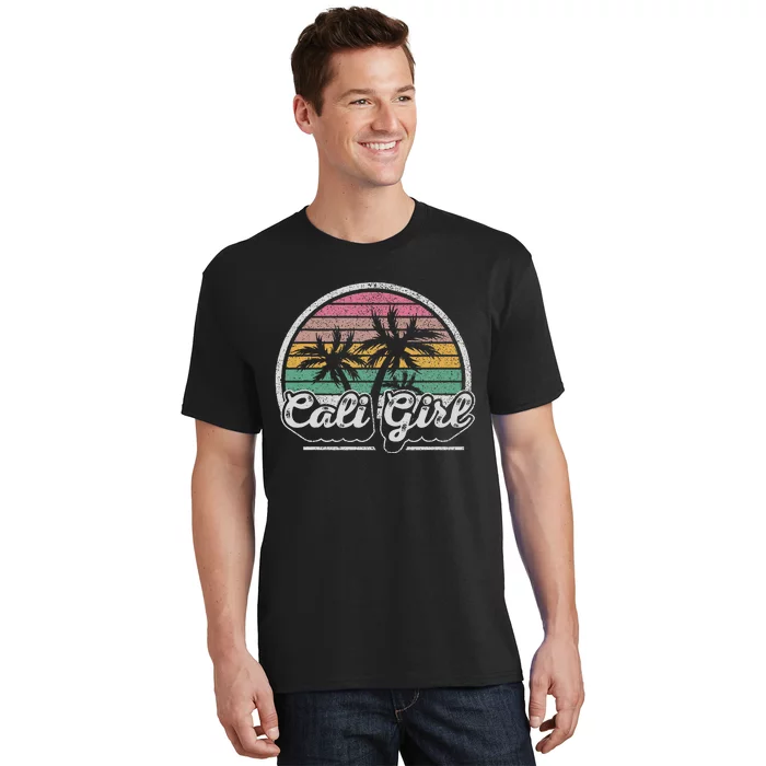 Cali Girl California Retro California Palm Trees Summer T-Shirt