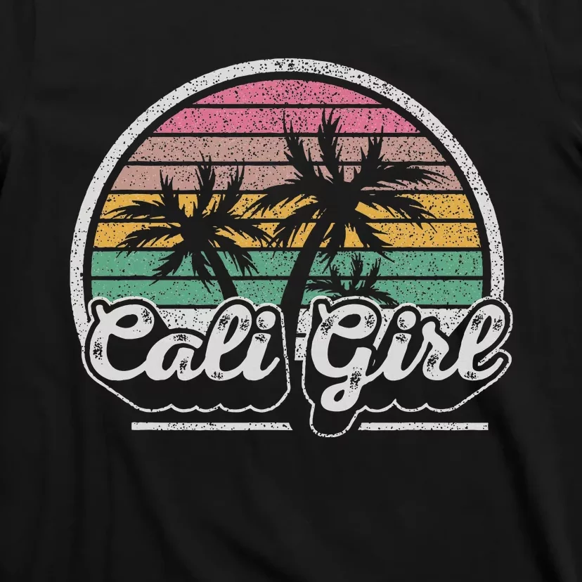 Cali Girl California Retro California Palm Trees Summer T-Shirt