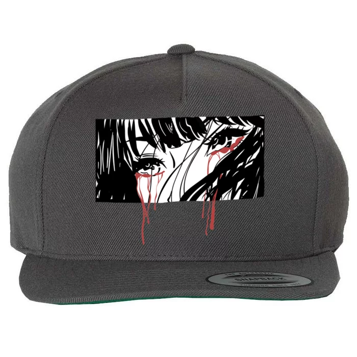 Crying Girl Wool Snapback Cap