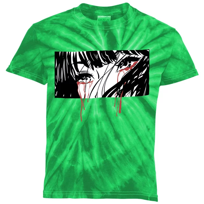 Crying Girl Kids Tie-Dye T-Shirt