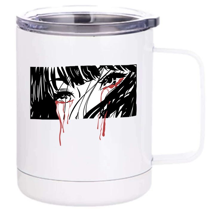 Crying Girl Front & Back 12oz Stainless Steel Tumbler Cup