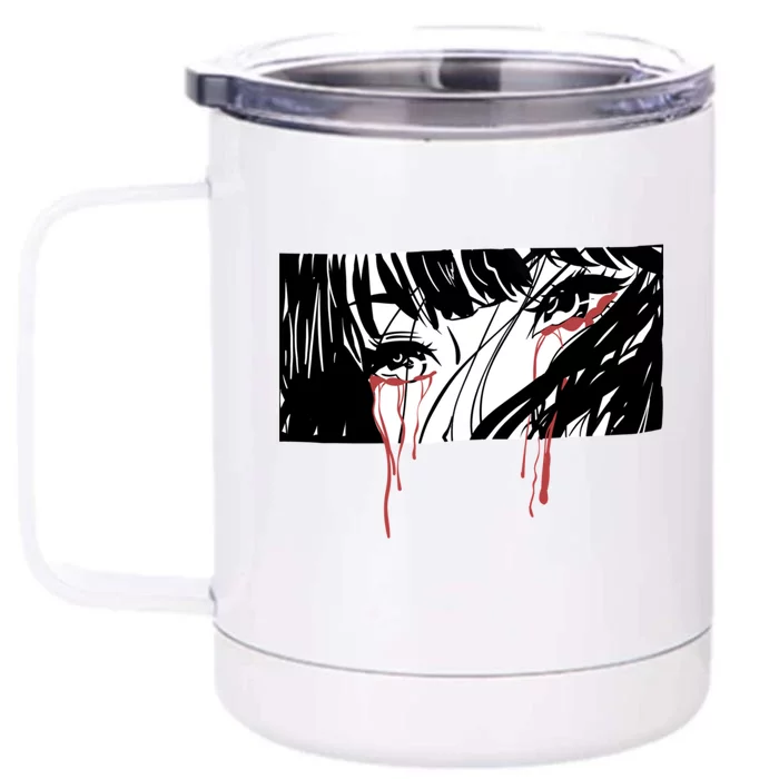 Crying Girl Front & Back 12oz Stainless Steel Tumbler Cup