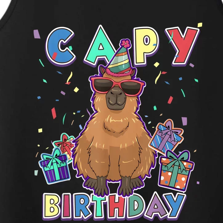 Capybara Gifts, Capy Birthday, Happy Birthday Capybara Performance Tank