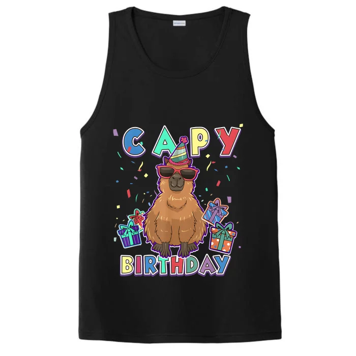 Capybara Gifts, Capy Birthday, Happy Birthday Capybara Performance Tank