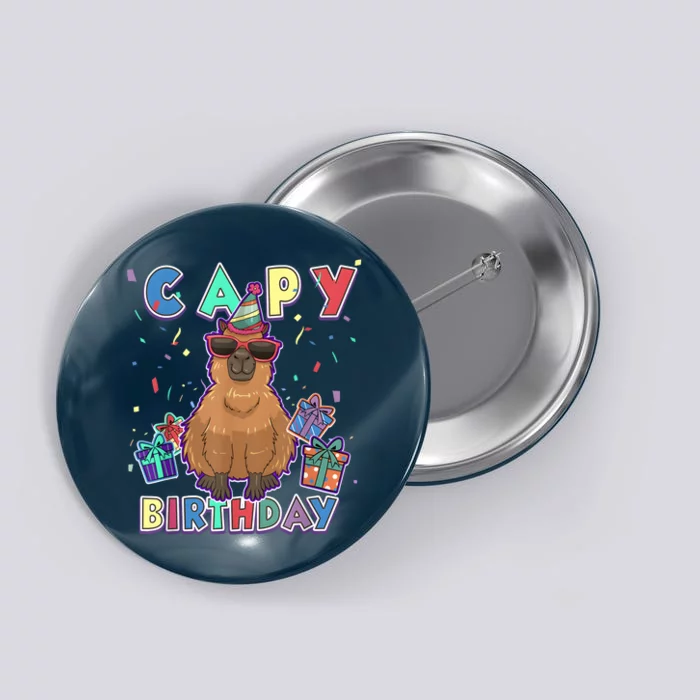 Capybara Gifts, Capy Birthday, Happy Birthday Capybara Button