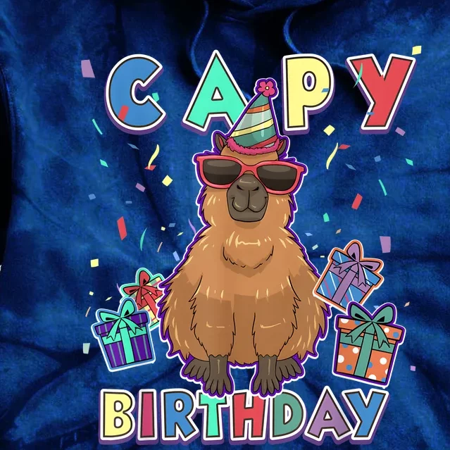 Capybara Gifts, Capy Birthday, Happy Birthday Capybara Tie Dye Hoodie