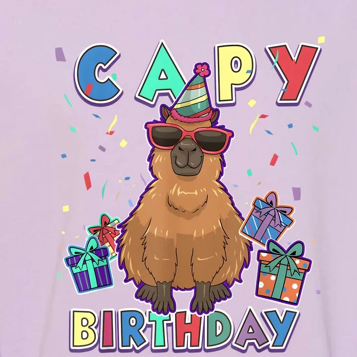 Capybara Gifts, Capy Birthday, Happy Birthday Capybara Garment-Dyed Sweatshirt