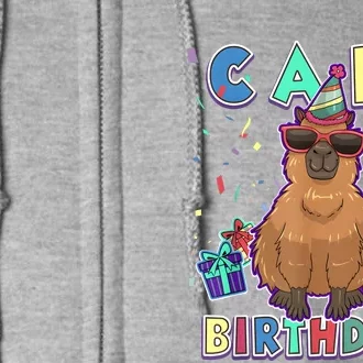 Capybara Gifts, Capy Birthday, Happy Birthday Capybara Full Zip Hoodie