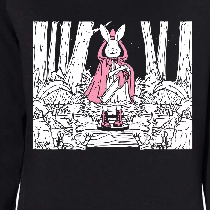 Creepy Gothic Chainsaw Bunny Goth Horror Darkness Womens California Wash Sweatshirt