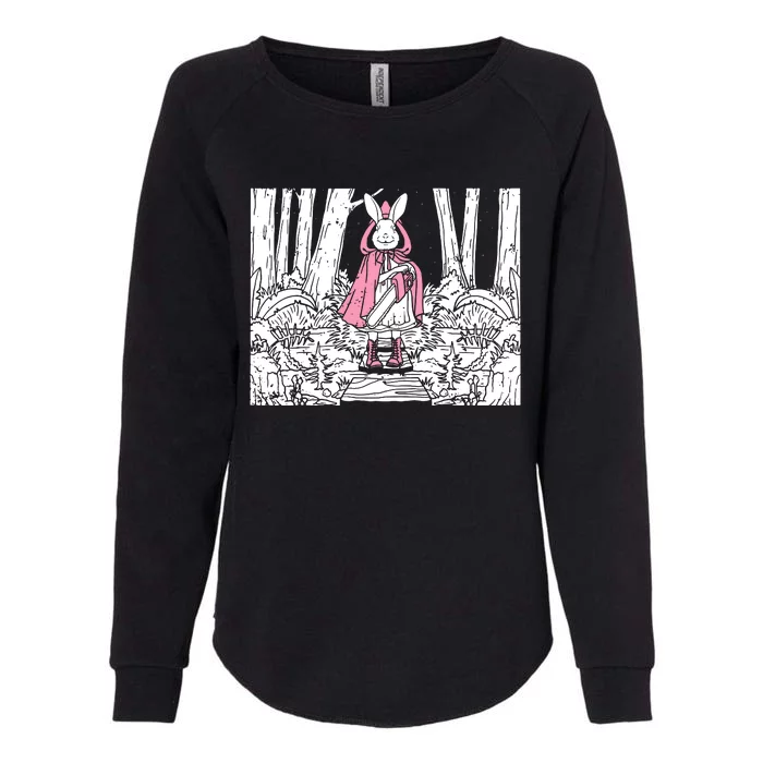 Creepy Gothic Chainsaw Bunny Goth Horror Darkness Womens California Wash Sweatshirt