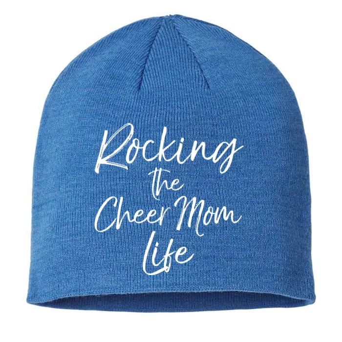 Cheerleading Gift Cheerleader Mom Rocking The Cheer Mom Life Gift 8 1/2in Sustainable Knit Beanie