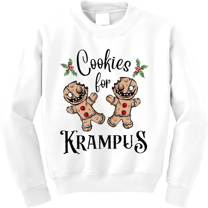 Creepy Gingerbread Cookies For Krampus Xmas Goth Holiday Kids Sweatshirt