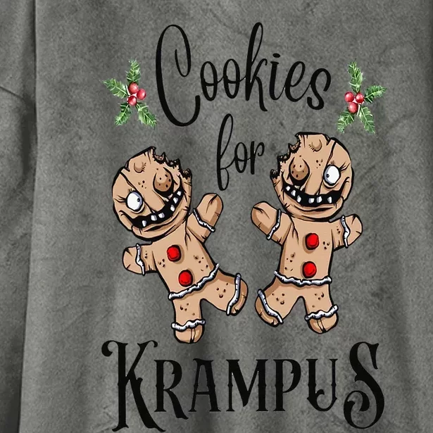 Creepy Gingerbread Cookies For Krampus Xmas Goth Holiday Hooded Wearable Blanket