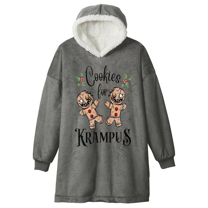 Creepy Gingerbread Cookies For Krampus Xmas Goth Holiday Hooded Wearable Blanket