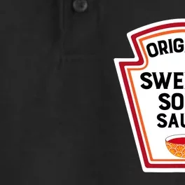 Cute Group Condiments Halloween Costume Sweet And Sour Sauce Dry Zone Grid Performance Polo