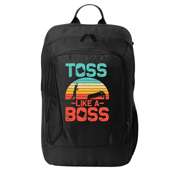 Cornhole Gift Cool Cornhole Toss Like A Boss City Backpack