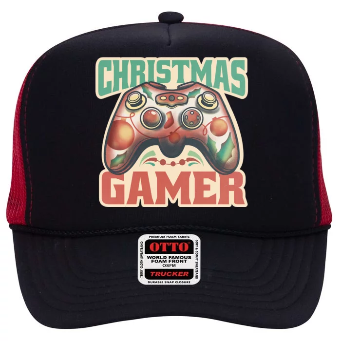 Christmas Gamer High Crown Mesh Trucker Hat