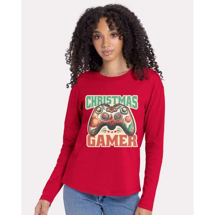 Christmas Gamer Womens Cotton Relaxed Long Sleeve T-Shirt