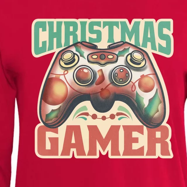 Christmas Gamer Womens Cotton Relaxed Long Sleeve T-Shirt