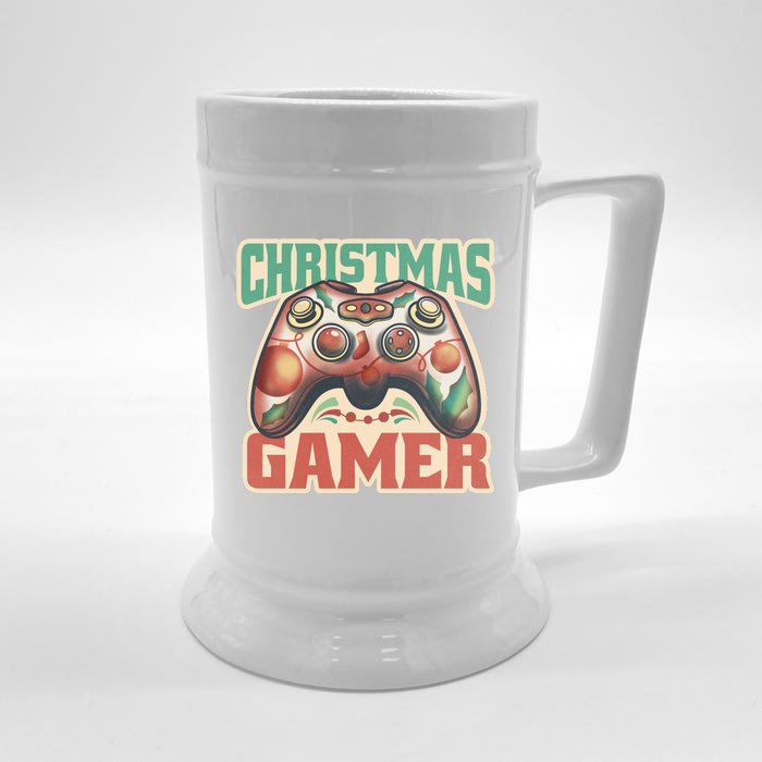 Christmas Gamer Front & Back Beer Stein