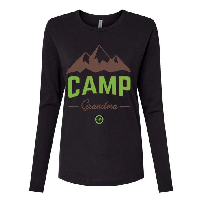 Camp Grandma Cute Gift Womens Cotton Relaxed Long Sleeve T-Shirt