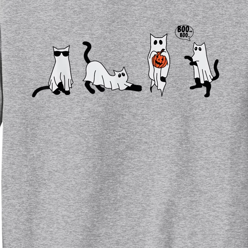 Cute Ghost Cat Funny Halloween Outfit Costumes Ghost Sweatshirt