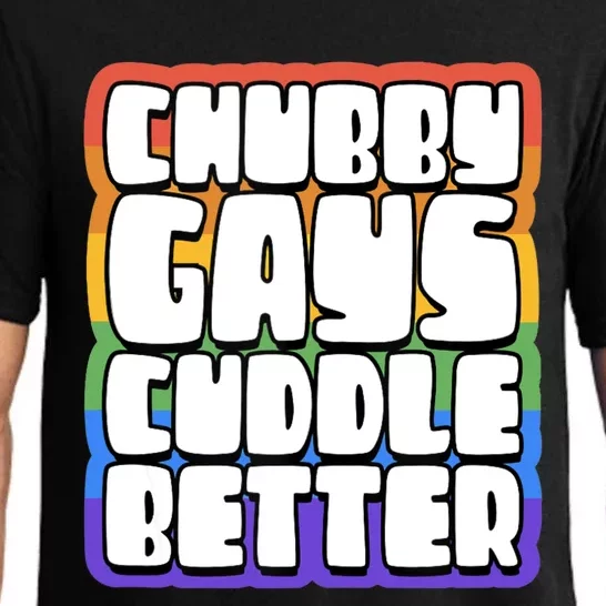 Chubby Gays Cuddle Better Funny Proud Gay Bear Husky Cute Pajama Set