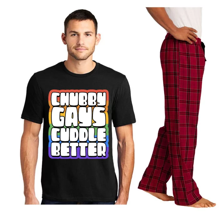 Chubby Gays Cuddle Better Funny Proud Gay Bear Husky Cute Pajama Set