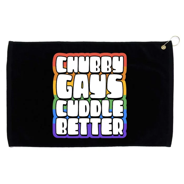 Chubby Gays Cuddle Better Funny Proud Gay Bear Husky Cute Grommeted Golf Towel