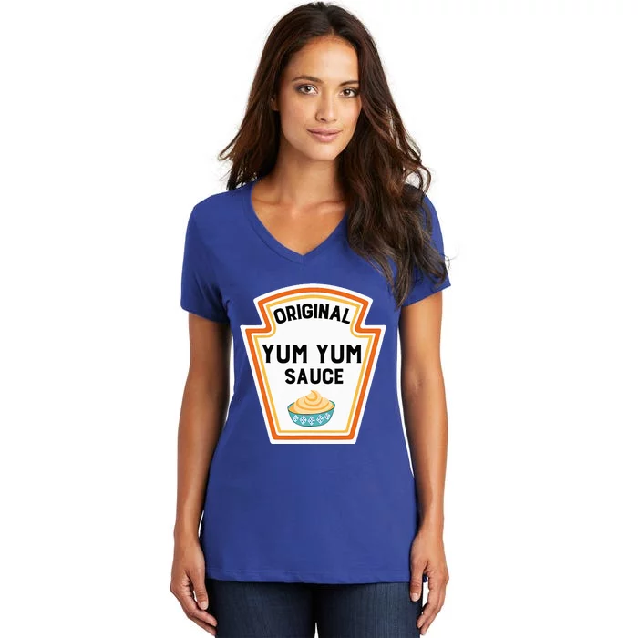 Cute Group Condiments Halloween Costume Family Yum Yum Sauce Women's V-Neck T-Shirt