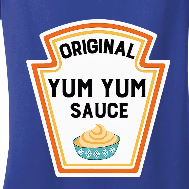 Cute Group Condiments Halloween Costume Family Yum Yum Sauce Women's V-Neck T-Shirt