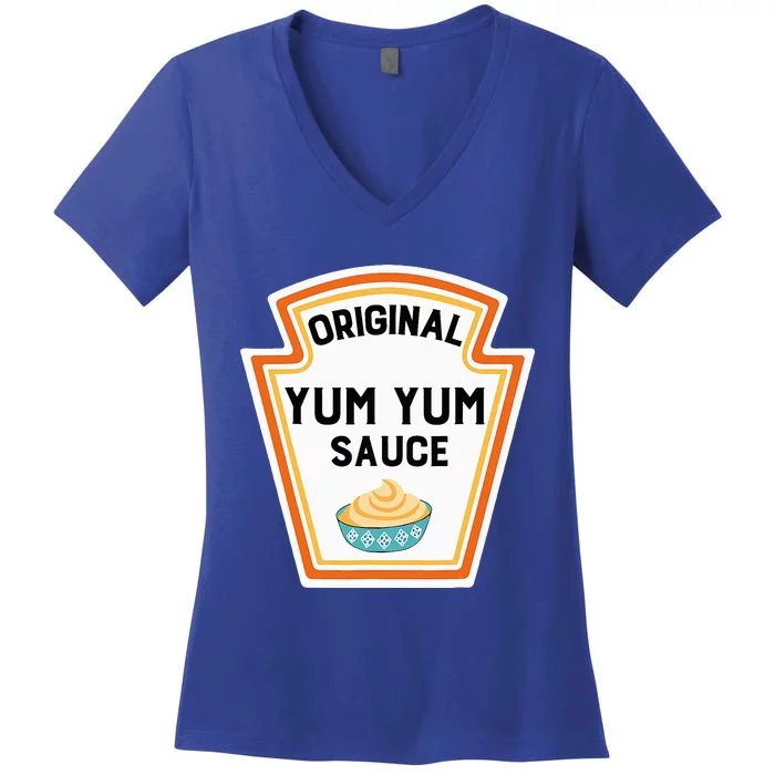 Cute Group Condiments Halloween Costume Family Yum Yum Sauce Women's V-Neck T-Shirt