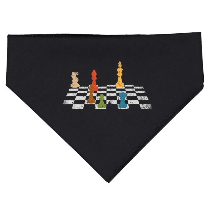 Chess Grandmaster Checkerboard Chess Board Checkmate Chess USA-Made Doggie Bandana