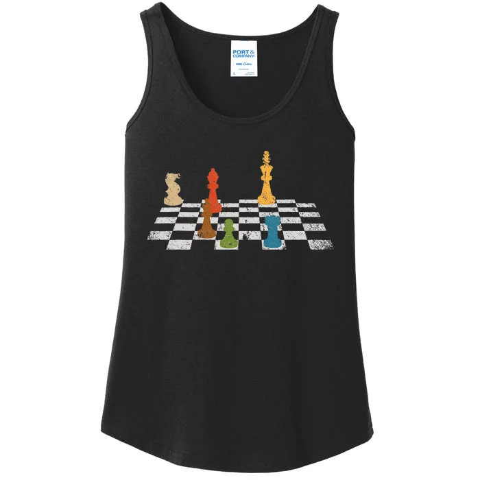 Chess Grandmaster Checkerboard Chess Board Checkmate Chess Ladies Essential Tank