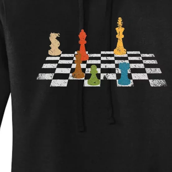 Chess Grandmaster Checkerboard Chess Board Checkmate Chess Women's Pullover Hoodie