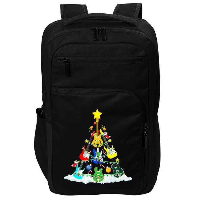 Cute Guitar Christmas Tree Music Stocking Stuffer Impact Tech Backpack