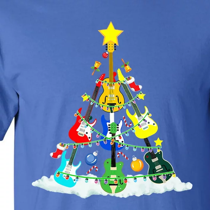 Cute Guitar Christmas Tree Music Stocking Stuffer Tall T-Shirt